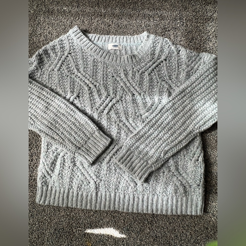 Blue patterned sweater